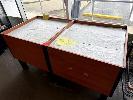 2 · 2 x F&V DUMP DISPLAY BINS, 90 x 90cm, TIMBER LAMINATE