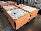 3 · 4 x F&V DUMP DISPLAY BINS, 90 x 90cm, TIMBER LAMINATE