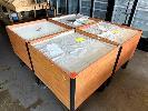 4 · 4 x F&V DUMP DISPLAY BINS, 90 x 90cm, TIMBER LAMINATE