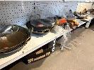 37 · COOKWARE, WOKS, FRY PANS, 1 x SHELF