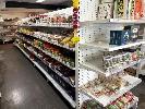 63 · DOUBLE SIDED SUPERMARKET SHELVING, 6 x BAYS, EACH BAY 120 x 180 x 40cm (D)