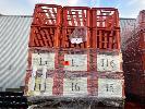 24 X Plastic Tubs, Orange Poly, Size: 600 X 420 X 300mm (H), 1 X Pallet