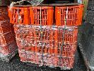 24 X Plastic Tubs, Orange Poly, Size: 600 X 420 X 300mm (H), 1 X Pallet