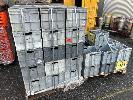 74 X Plastic Tubs, Grey Pvc, Nally, Size: 360 X 360 X 280mm (H), 2 X Pallets