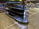 BLACK STEEL PRODUCT DISPLAY SHELF, 5 TIER, 3900 x 900 x 1600mm (H)