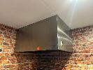 STAINLESS STEEL EXHAUST CANOPY,, 1500 x 1000 x 750mm, NO FANS, WITH EXHAUST FLUE
