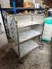 STAINLESS STEEL LINEN TROLLEY ON CASTOR WHEELS,, 1400 (H) x 900 (W) x 600mm (D), 3 x SHELVES, , **SUBJECT TO INSURANCE CLAIM, BUYER TO INSPECT** NO GST