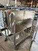 25 · STAINLESS STEEL LINEN TROLLEY ON CASTOR WHEELS,, 1400 (H) x 900 (W) x 600mm (D), 3 x SHELVES, , **SUBJECT TO INSURANCE CLAIM, BUYER TO INSPECT** NO GST