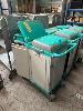 LAUNDRY CLEANING TROLLEY ON CASTOR WHEELS WITH 2 x BINS, CLEANING BUCKETS, ETC, , **SUBJECT TO INSURANCE CLAIM, BUYER TO INSPECT** NO GST
