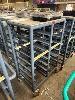 35 · PVC MEAL SERVING TROLLEY ON CASTOR WHEELS WITH 14 x TRAYS, 1400 (H) x 500 (W) x 900mm (L), , **SUBJECT TO INSURANCE CLAIM, BUYER TO INSPECT** NO GST