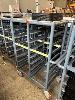 36 · PVC MEAL SERVING TROLLEY ON CASTOR WHEELS WITH 14 x TRAYS, 1400 (H) x 500 (W) x 900mm (L), , **SUBJECT TO INSURANCE CLAIM, BUYER TO INSPECT** NO GST