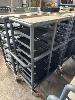 38 · PVC MEAL SERVING TROLLEY ON CASTOR WHEELS WITH 14 x TRAYS, 1400 (H) x 500 (W) x 900mm (L), , **SUBJECT TO INSURANCE CLAIM, BUYER TO INSPECT** NO GST