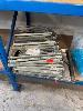 190 · 4 x RIGHT, 2 x LEFT & 1 x CENTRE GLASS RACKS WITH STAINLESS STEEL WALL MOUNT FOR MICROWAVE