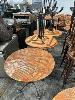 238 · 6 x ROUND PEDESTAL CAFE TABLES, 760 (D) x 730mm (H)