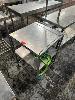 STAINLESS STEEL BENCH, 550 x 550 x 800mm, 3 TIER, MOBILE, 2 WHEELS