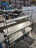249 · STAINLESS STEEL BENCH, 1860 x 500 x 900mm,, WITH 2 TIER STAINLESS STEEL SHELF, & CAN OPENER