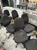 337 · 4 x OFFICE CHAIRS, BLACK FABRIC, GAS LIFT ON CASTORS