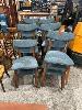 343 · 15 x CUSHIONED DINING CHAIRS, BLUE