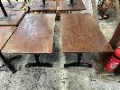 350 · 2 x TIMBER TOP CAFE TABLES, 1200 x 700mm