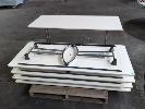 440 · 5 X BANQUET TABLES, RAMLER. RECTANGULAR, LOCKABLE FOLDING BASE. 1,800 X 750 MM.