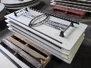 442 · 4 X BANQUET TABLES, RAMLER. RECTANGULAR, LOCKABLE FOLDING BASE. 1,800 X 750 MM.