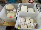 373 · RUSTIC PLATES, BOWLS & RECTANGULAR SERVING PLATES, 3 x TUBS