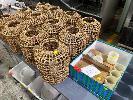 382 · 12 x BATTERY OPERATED LIGHTS IN HANGING BASKETS &, BOX OF ELECTRIC CANDLES WITH REMOTES TO SUIT