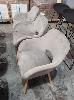 7 · 3 X TUB CHAIRS. MICROFIBRE FABRIC, BEECH WOODEN LEGS. ALMALFI.
