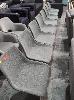 8 · 8 X FABRIC COVERED GUEST CHAIRS. WHITE STEEL FRAME.
