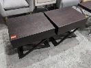 11 · 2 X CONTEMPORARY BEDSIDE TABLES.