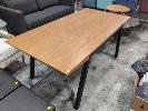 14 · LAMINATED WOODGRAIN TIMBER DINING TABLE. STEEL LEGS. 1,800 X 900 MM.