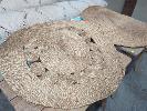 21 · 2 X JUTE FLOOR MATS. 900 MM DIA.