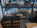 58 · RATTAN HEADBOARD 1,850 X 1,500 MM (W H) AND 2 X 2-DRAWER BEDSIDE TABLES. ALL IN BLACK WITH CANE FEATURES.