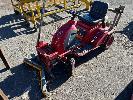 395 · RIDE ON LAWN MOWER, MODIFIED, SANL, FITTED WITH FRONT MOUNTED BROOM ATTACHMENT, (NO DECK OR BLADES)
