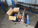 35 · 2 x GREASE GUNS, 5 x CARTRIDGES & TROLLEY