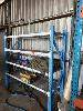 MODULAR RACK, 1800 x 2400mm, 4 TIER & CONTENTS TOOL BOX, TARP, CUTTING DISCS