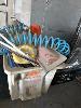 90 · AIR LINES & HOSE, CABLE TIES TOOL BOX & MIG WIRE, 2 x TUBS