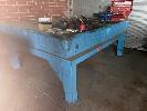 95 · CAST IRON SURFACE TABLE ON STAND, 2380 x 1830mm SURFACE IN GOOD CONDITION.