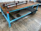 128 · STEEL BENCH, 2400 x 1200 x 6mm PLATE TOP, JACKSON GARAGE EQUIPMENT