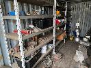 180 · VARIOUS HIGH BAY LIGHTS, PNEUMATIC CHAIN HOIST, VARIOUS PLATES, STEEL & HARDWARE, CONTENTS OF CONTAINER