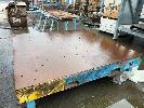 187 · HEAVY DUTY FABRICATORS BENCH, 2130 x 2130mm, 20mm PLATE TOP, ADJUSTABLE LEGS