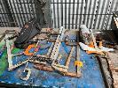 217 · ASSORTED HAND TOOLS, 12 (APPROX) x F CLAMPS, 2 x G CLAMPS & MEASURE WHEEL
