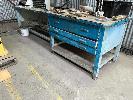 LARGE TIMBER BENCH, 3200 x 950mm, 3 DRAWER