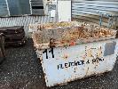 304 · 2 x STEEL WASTE/SCRAP BINS, 2m3, FORK POCKETS & LIFT LUGS