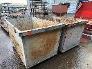 2 X Steel Waste/Scrap Bins, 2m3, Fork Pockets & Lift Lugs