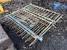 335 · PAIR OLD SCHOOL STEEL GATES, EACH 1700 (W) x 1800mm (H)