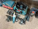 17 · MAKITA 18V SKIN SET INCLUDING, ORBITAL SANDER,, 2 x DRILLS,, 2 x ROTARY DRILLS,, 2 x MULTI TOOLS,, JIGSAW, VACUUM, RADIO & DUAL CHARGER, NO BATTERIES