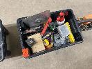 51 · MASTIC GUNS, WURTH SPRAY BOTTLE, HAND TOOLS, GRINDER & FASTENERS, 2 x TUB