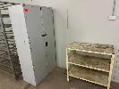 71 · STEEL CABINET, 180cm, 2 DOOR, STEELCO & SHELF