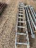 75 · ALLOY EXTENSION LADDER, 2.4/4.5m, (DAMAGE TO FOOT)